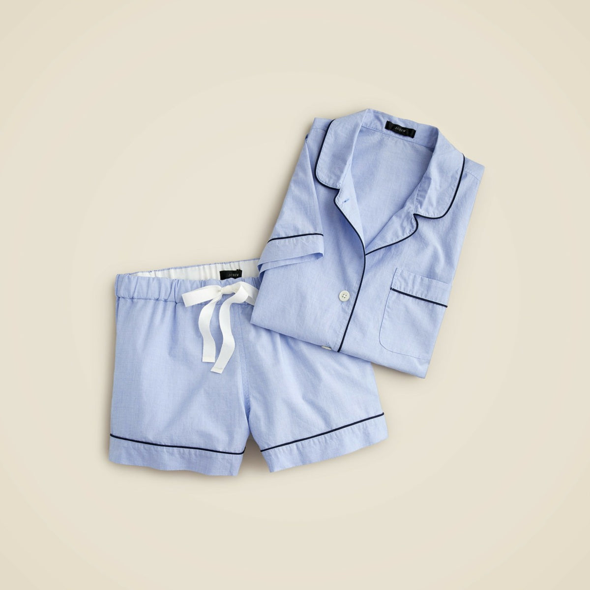 Women End-on-end cotton pajama short set - J.Crew