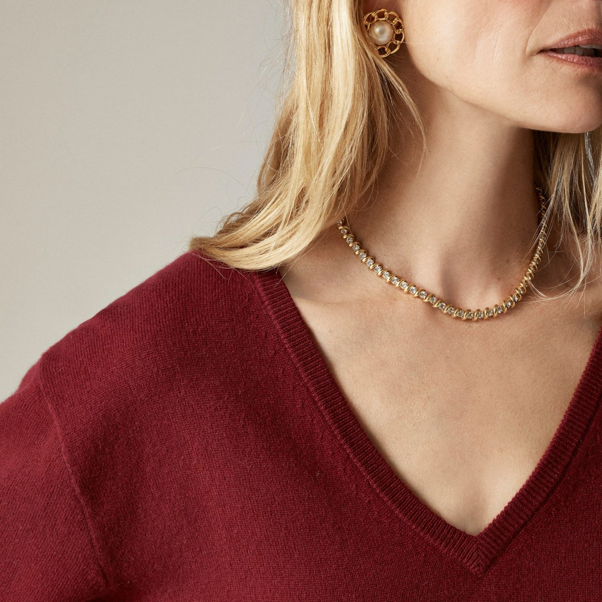 Women Cashmere relaxed V-neck sweater - J.Crew