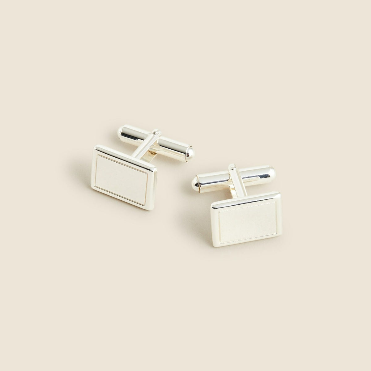 Men Sterling silver rectangle cuff links - J.Crew
