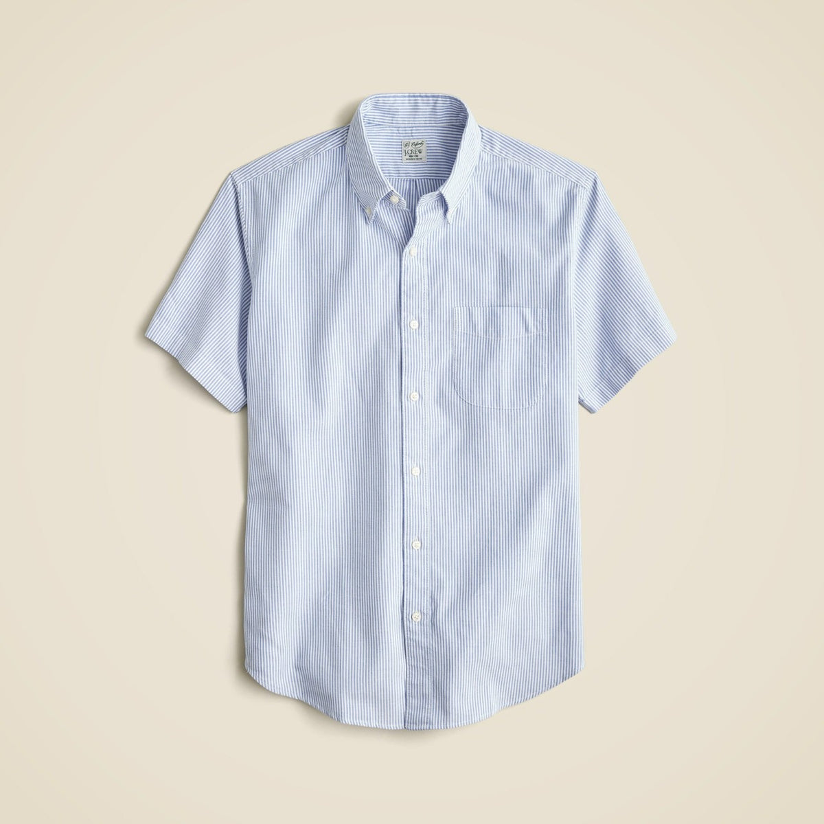 Men Short-sleeve Broken-in organic cotton oxford shirt - J.Crew