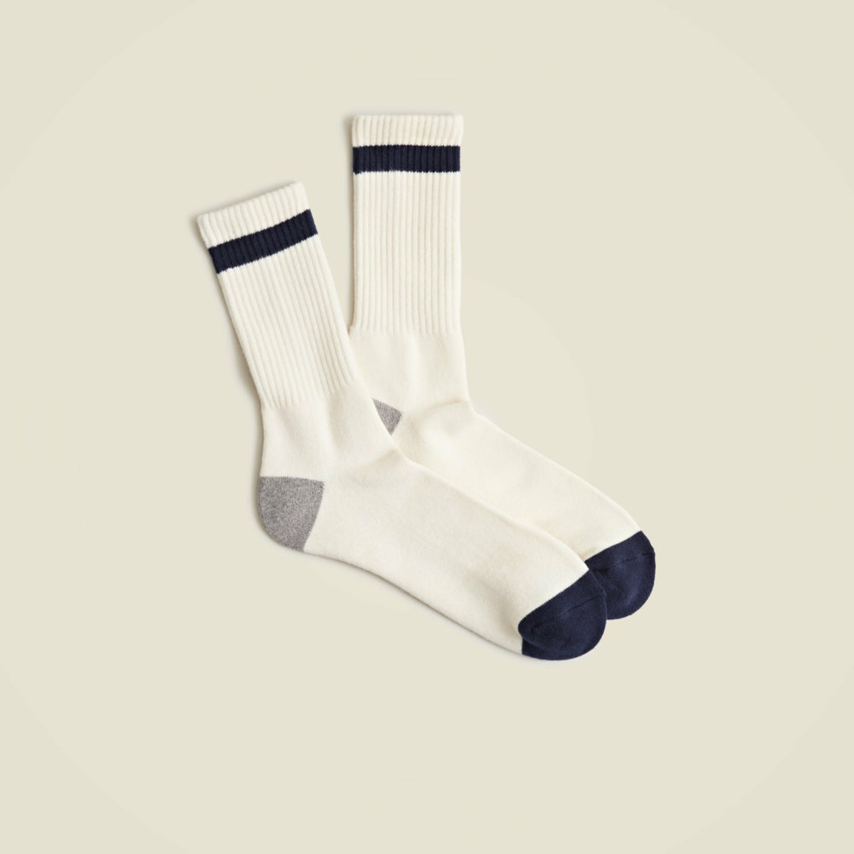 Men Athletic crew socks in gym stripe - J.Crew