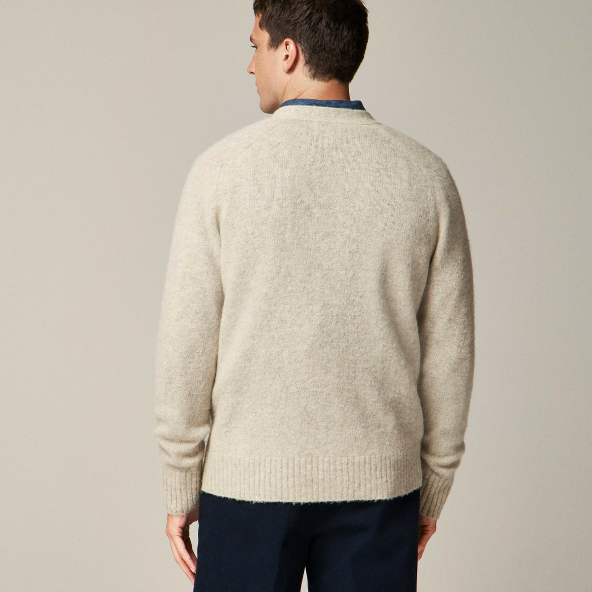 Men Brushed wool V-neck cardigan sweater - J.Crew