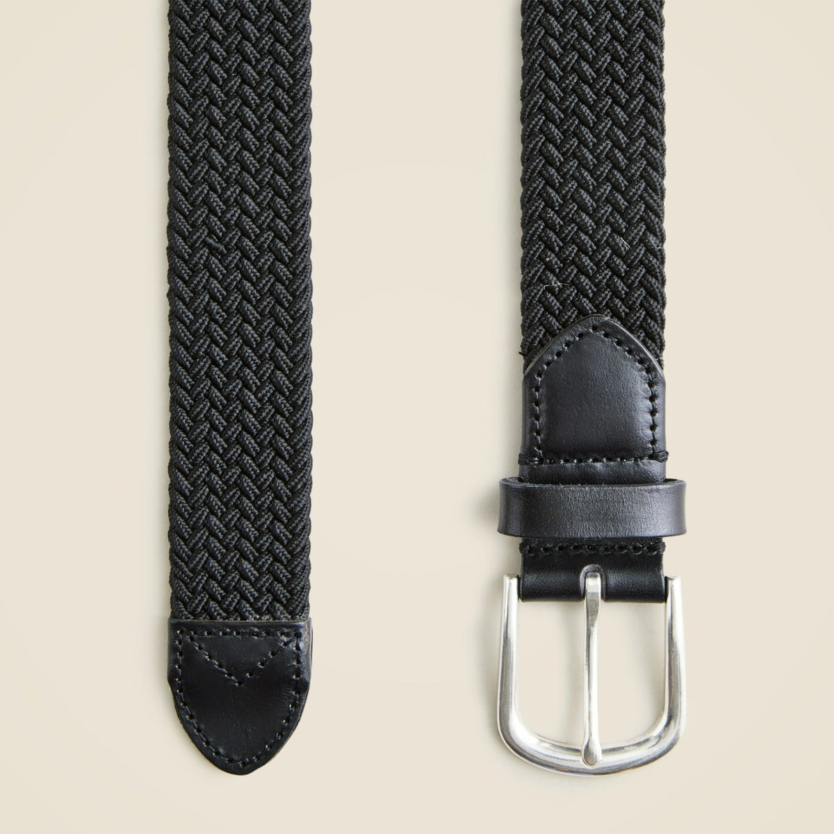 Men Woven elastic belt with round buckle - J.Crew