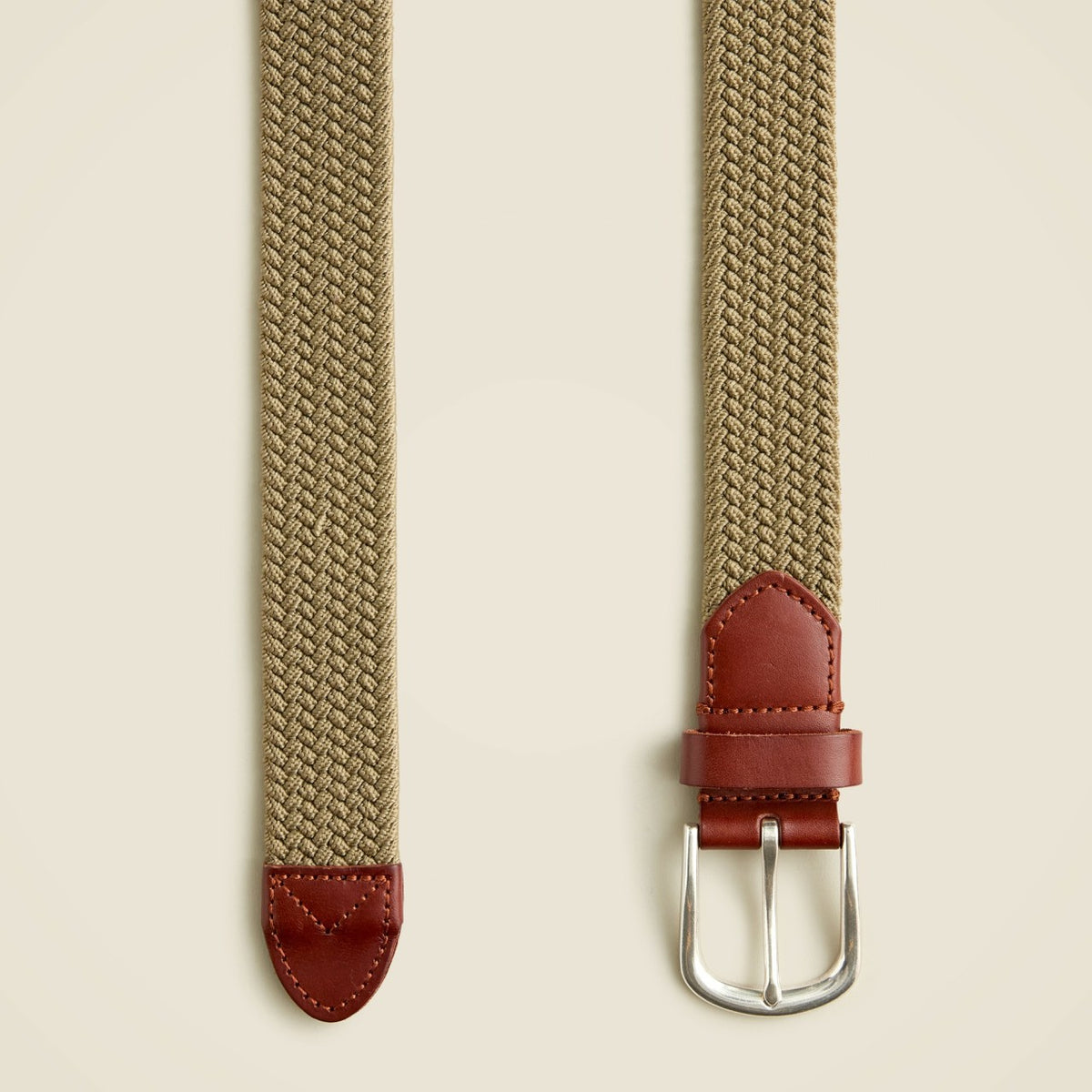 Men Woven elastic belt with round buckle - J.Crew