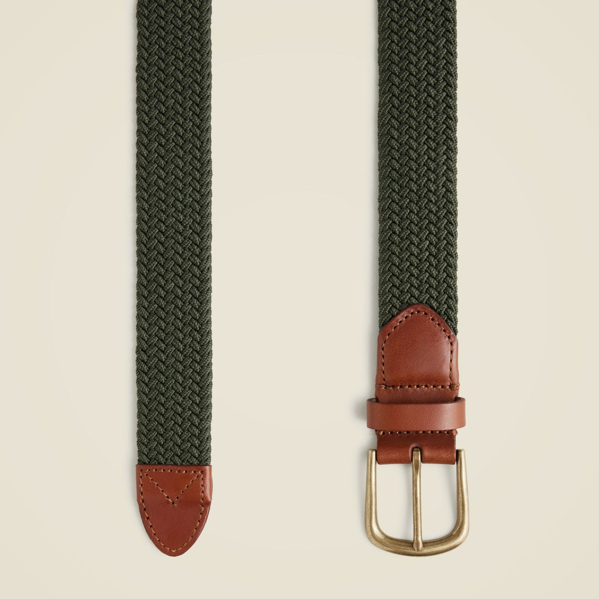 Men Woven elastic belt with round buckle - J.Crew