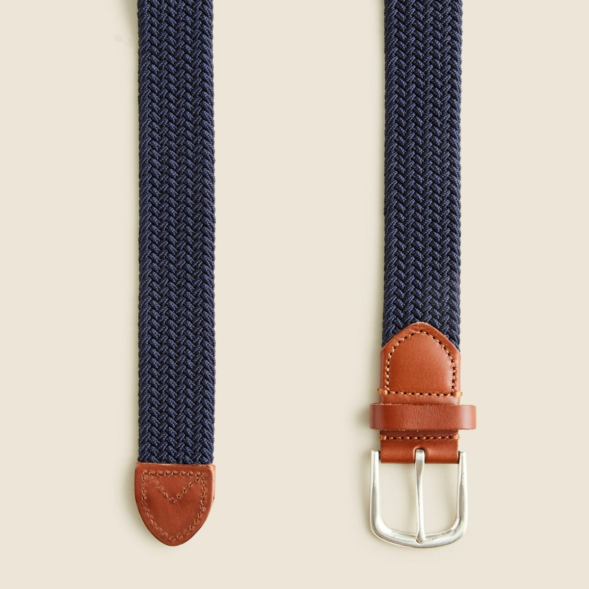 Men Woven elastic belt with round buckle - J.Crew