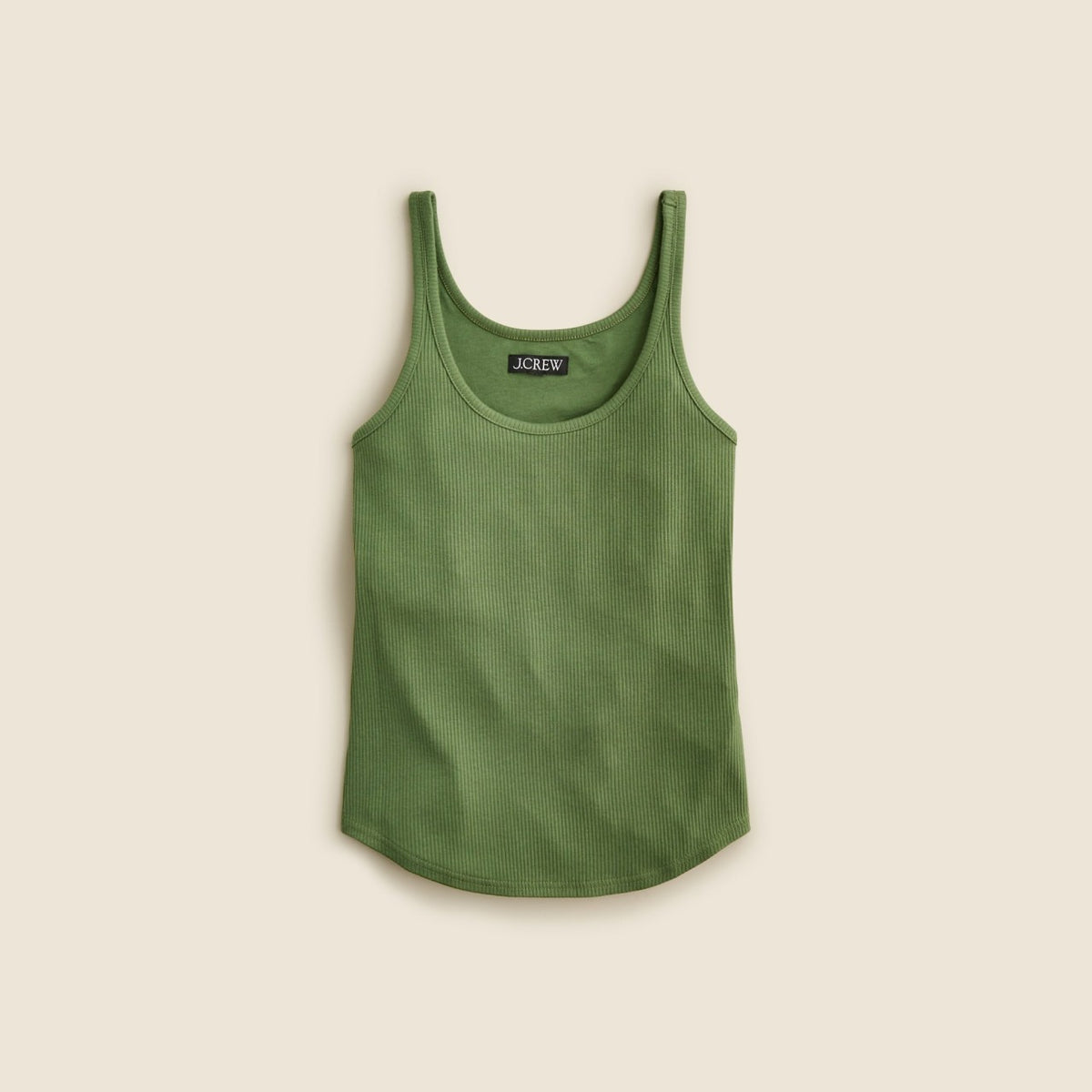 Women Vintage rib shelf-bra tank top - J.Crew