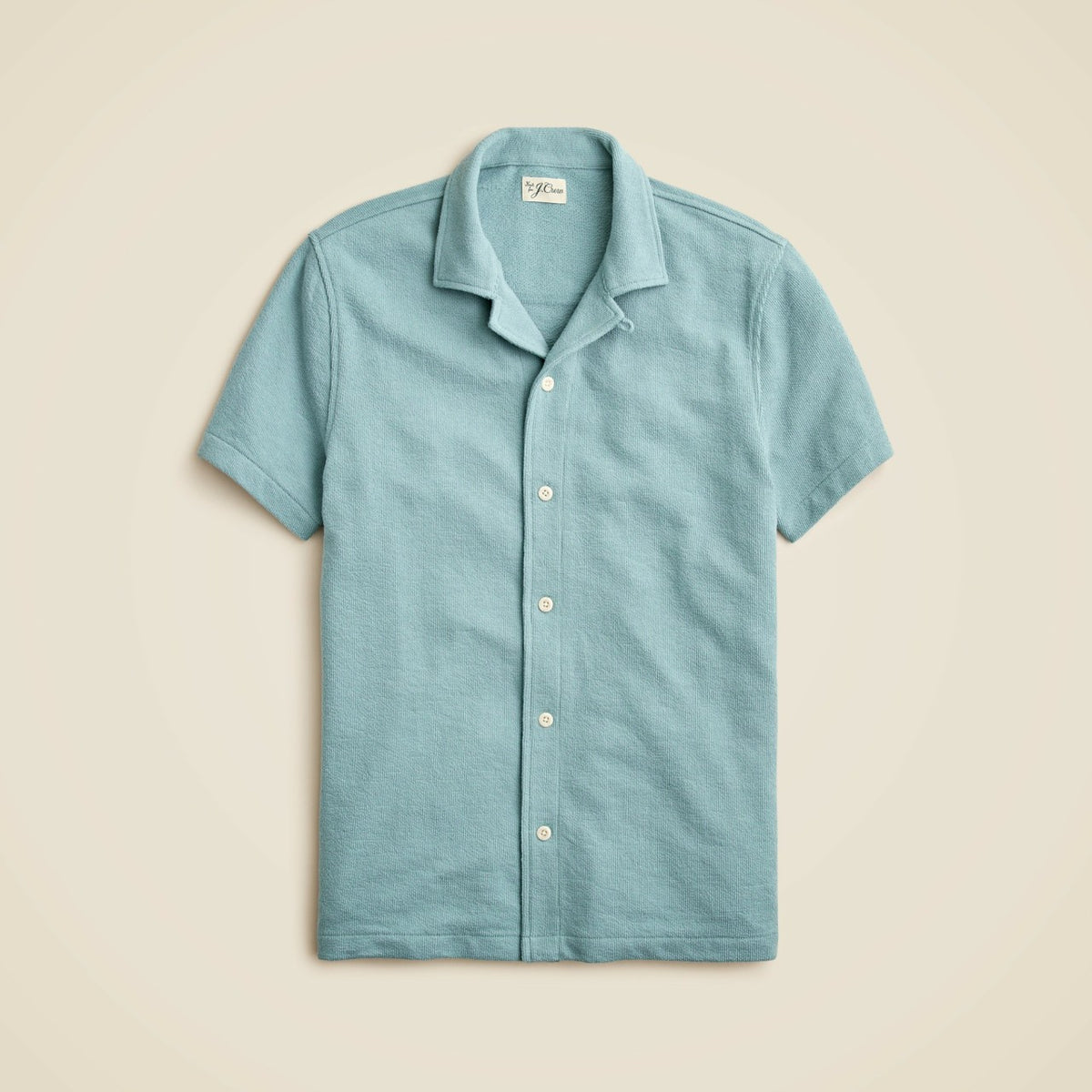 Men Textured camp-collar sweater-tee - J.Crew