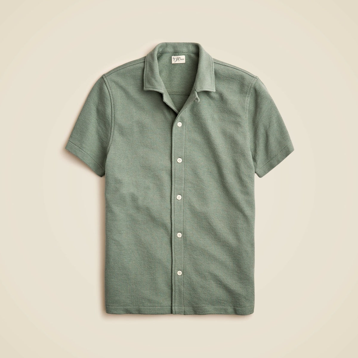 Men Textured camp-collar sweater-tee - J.Crew