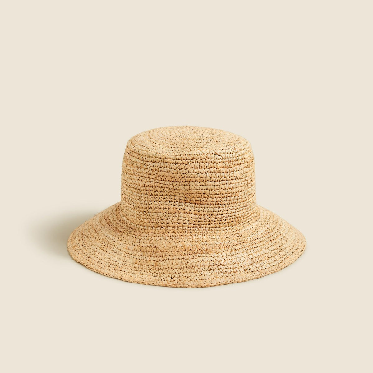 Women Wide-brim raffia bucket hat - J.Crew