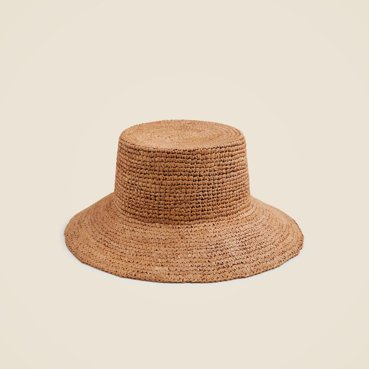 Women Wide-brim raffia bucket hat - J.Crew