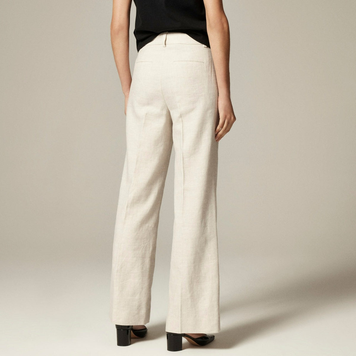 Women Carolina flare pant in stretch linen blend - J.Crew