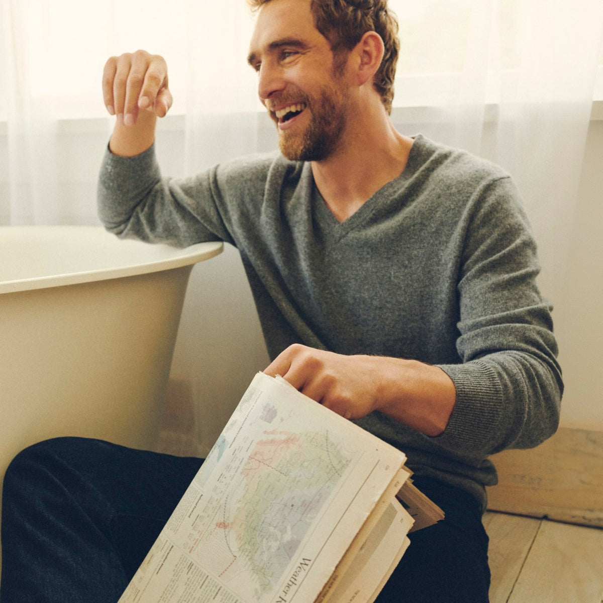 Men Cashmere V-neck sweater - J.Crew
