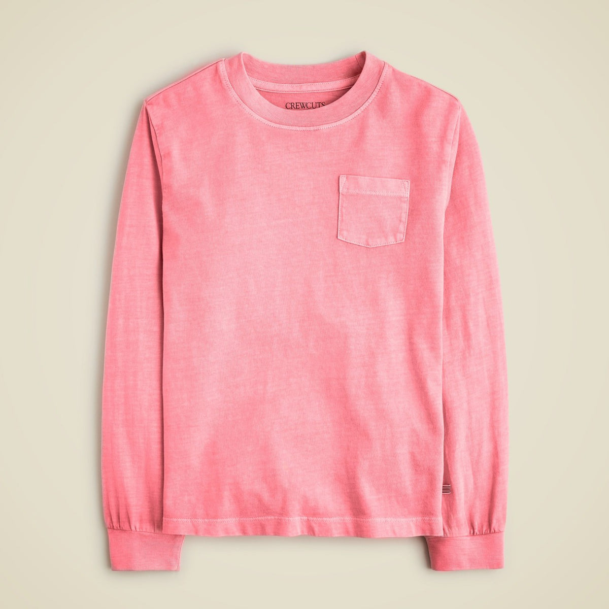 Kids Kids' long-sleeve garment-dyed pocket T-shirt in broken-in-jersey - J.Crew