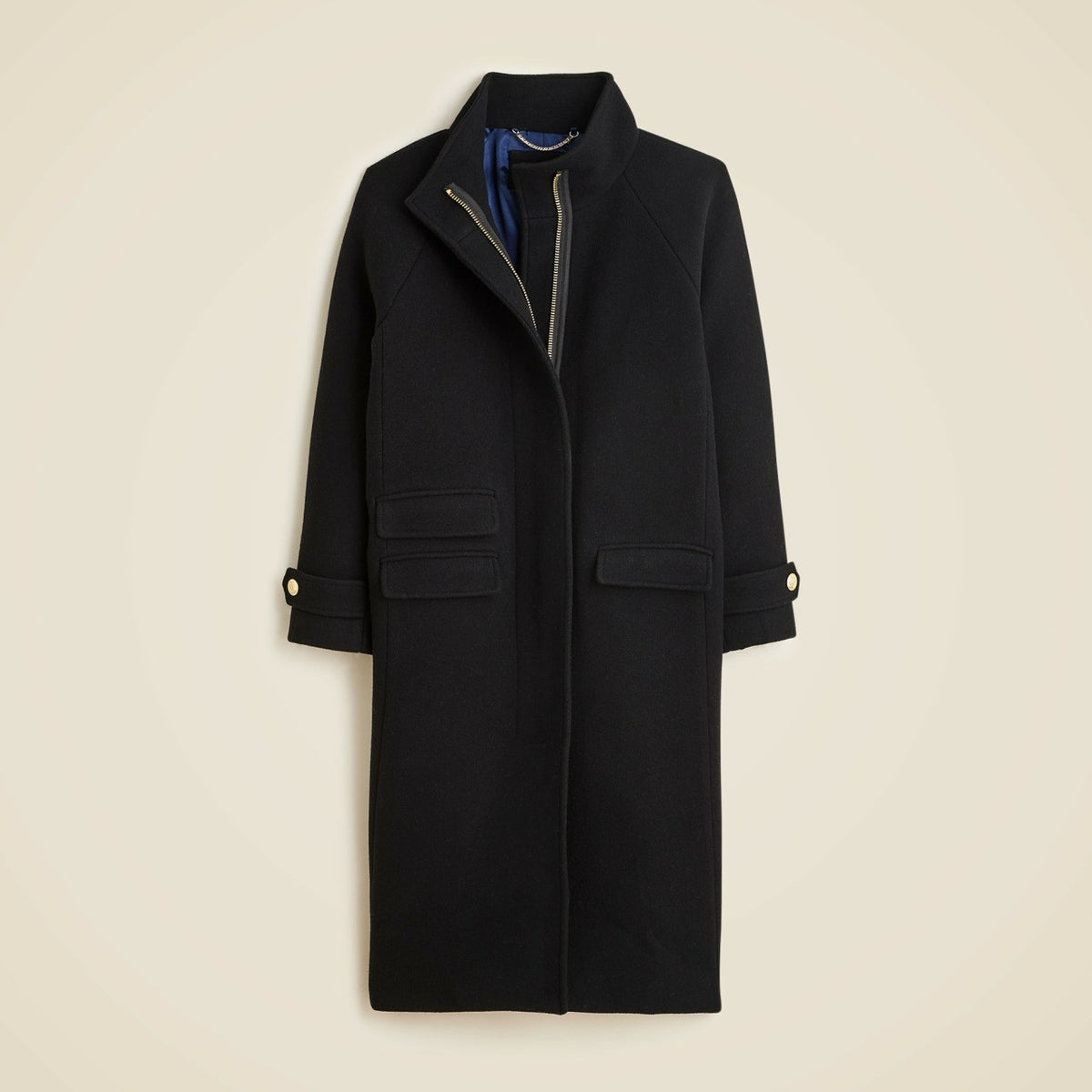 Women Long Toscana coat in Italian stadium-cloth wool blend - J.Crew