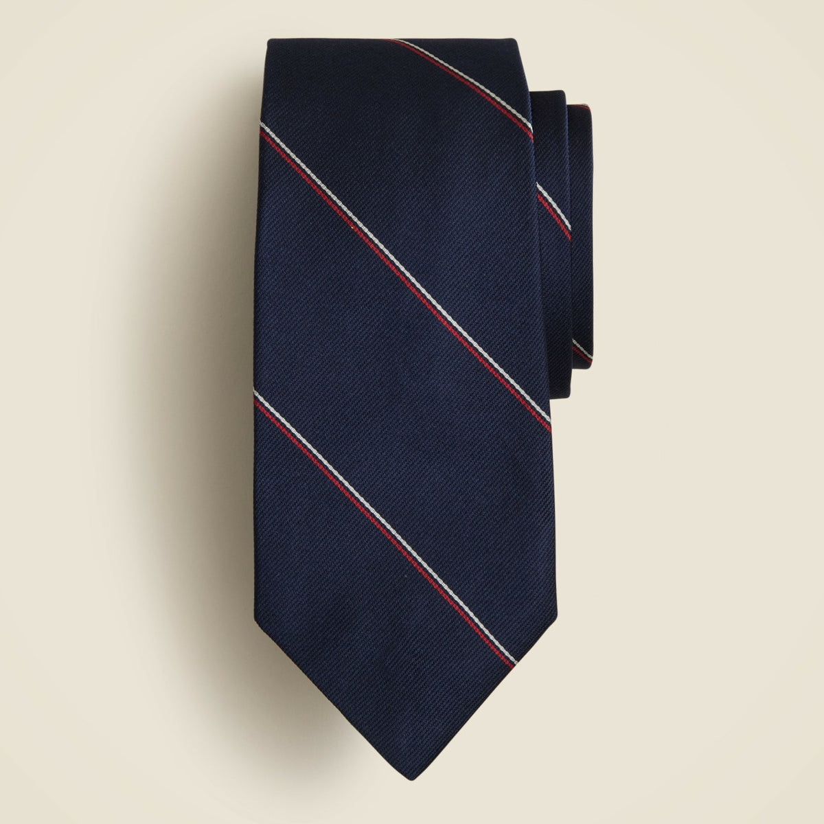 Men English silk tie in stripe - J.Crew