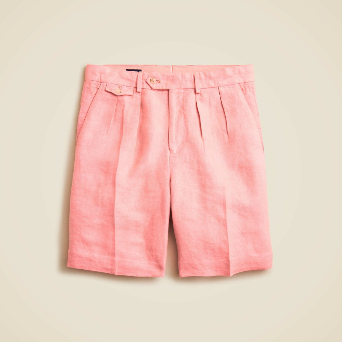 Men Big-fit pleated suit short in Italian linen - J.Crew