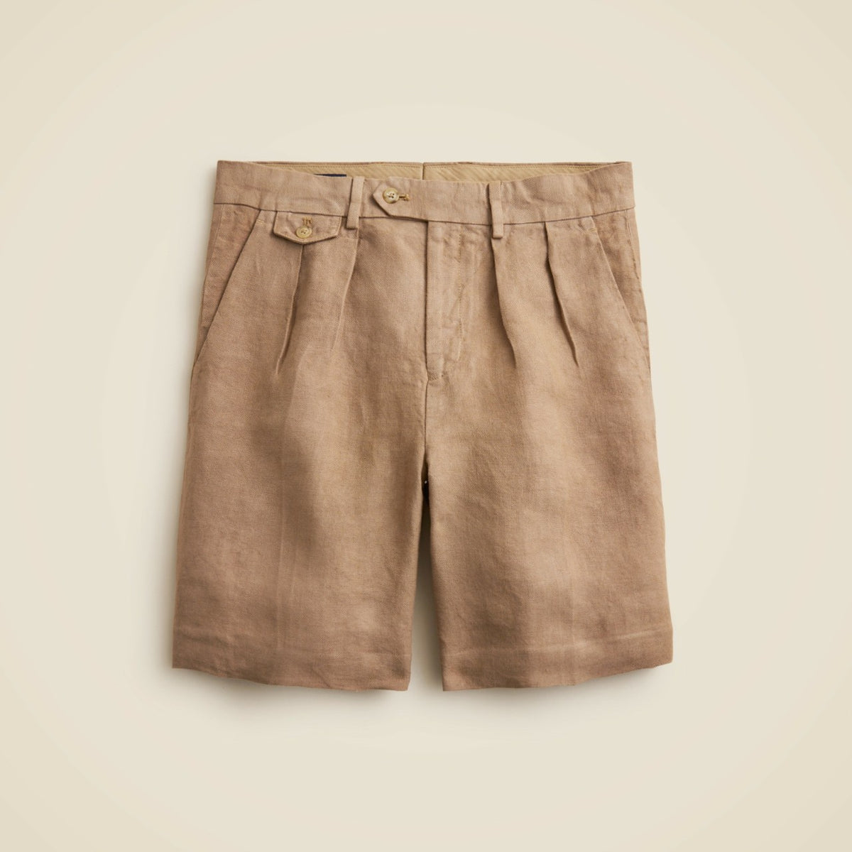 Men Big-fit pleated suit short in Italian linen - J.Crew