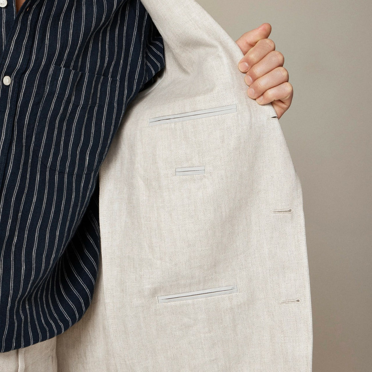 Men Crosby Classic-fit suit jacket in linen herringbone - J.Crew