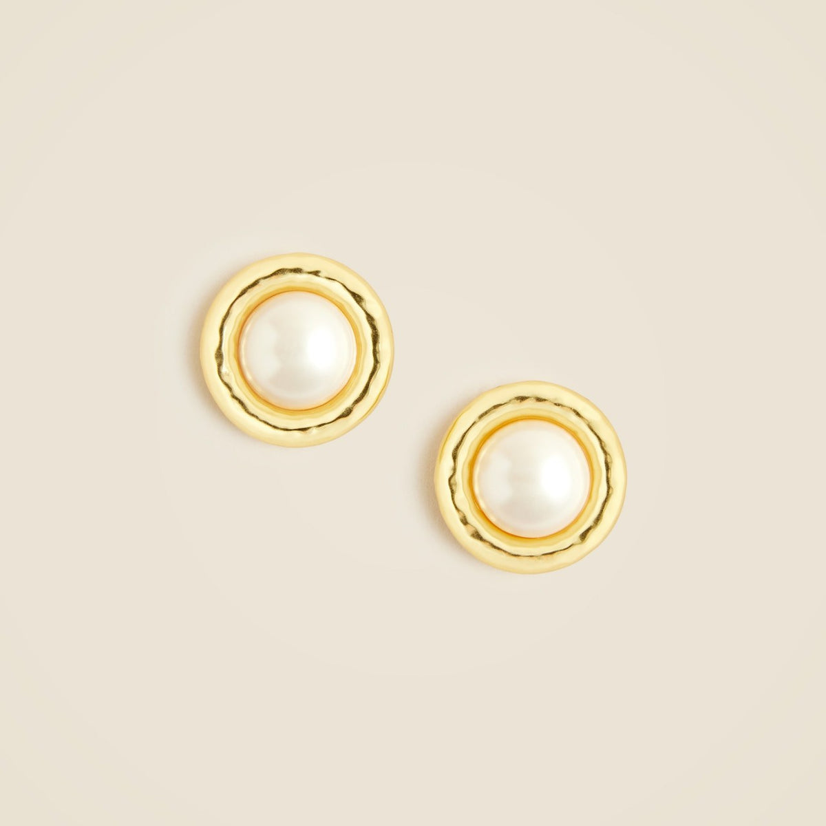 Women Inset pearl stud earrings - J.Crew