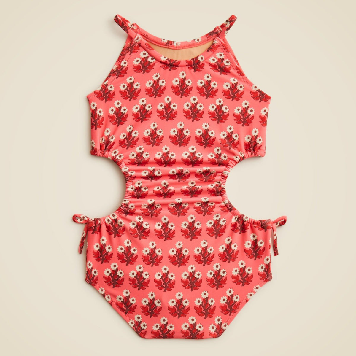 Kids Girls' side-cutout one-piece swimsuit with UPF 50+ fabric - J.Crew