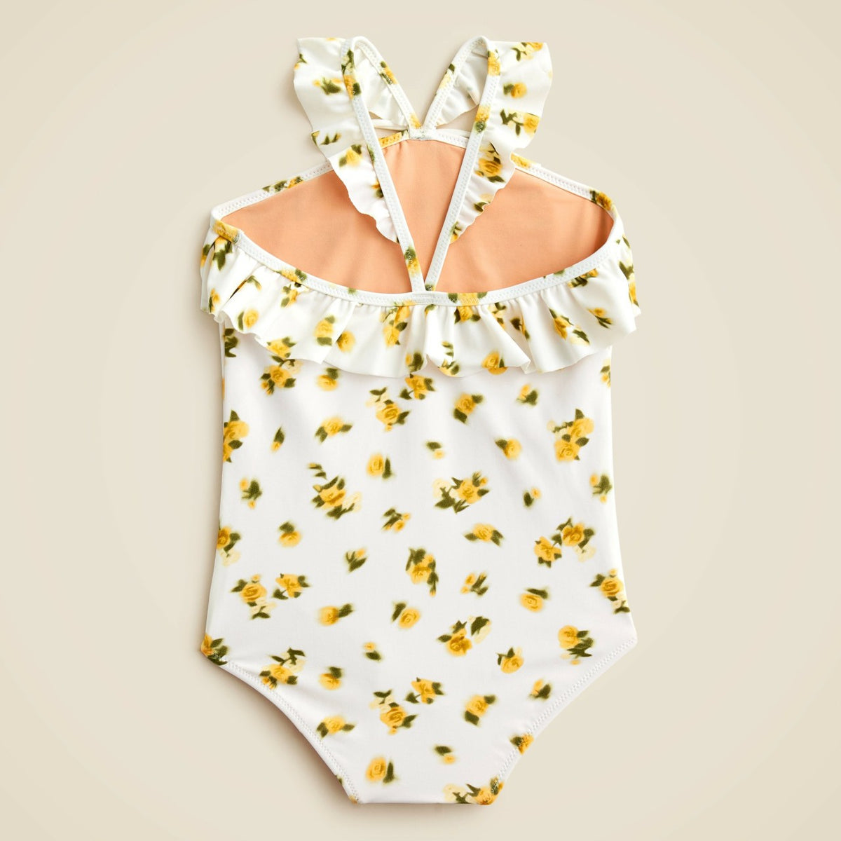 Kids Girls' ruffle halter-neck one-piece swimsuit with UPF 50+ fabric - J.Crew