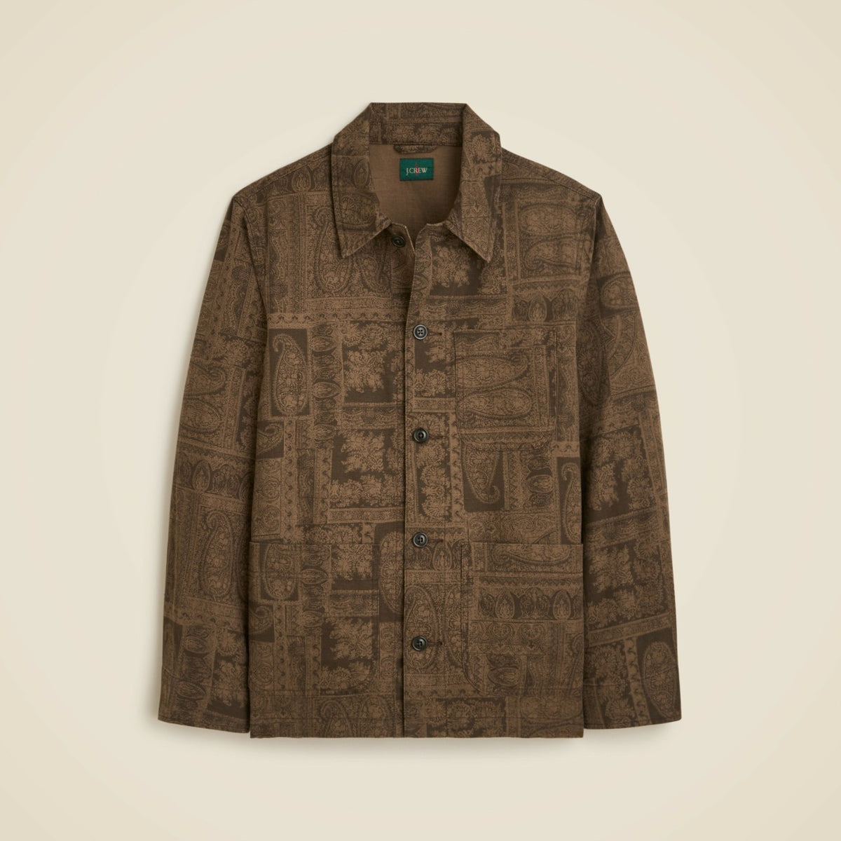 Men Cotton-linen blend chore jacket - J.Crew