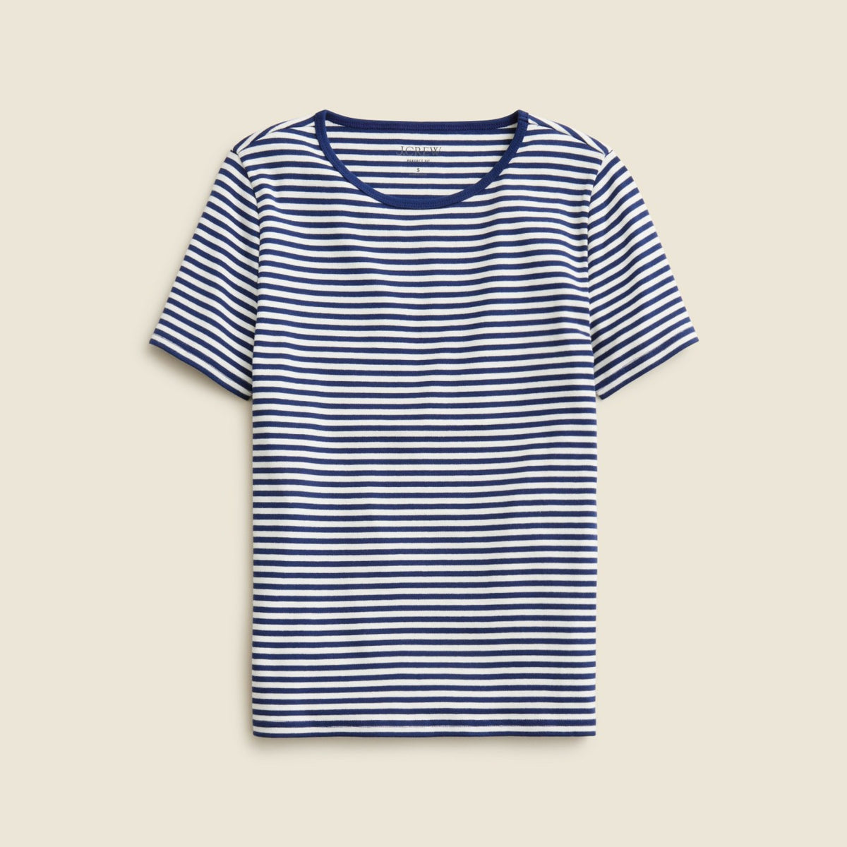 Women New perfect-fit short-sleeve T-shirt in stripe - J.Crew