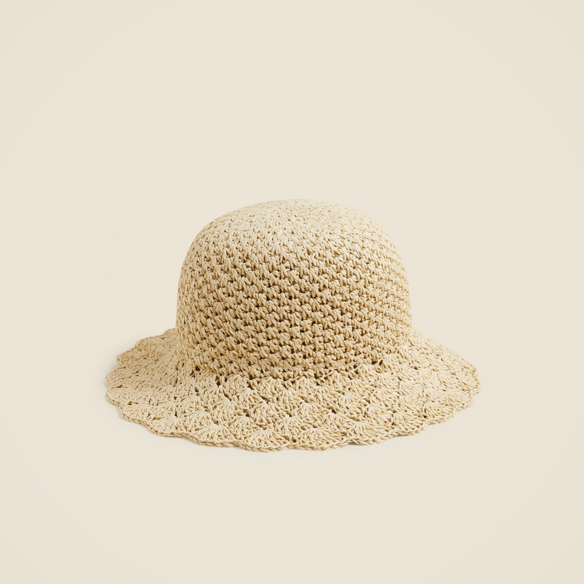 Women Packable woven round hat in straw - J.Crew