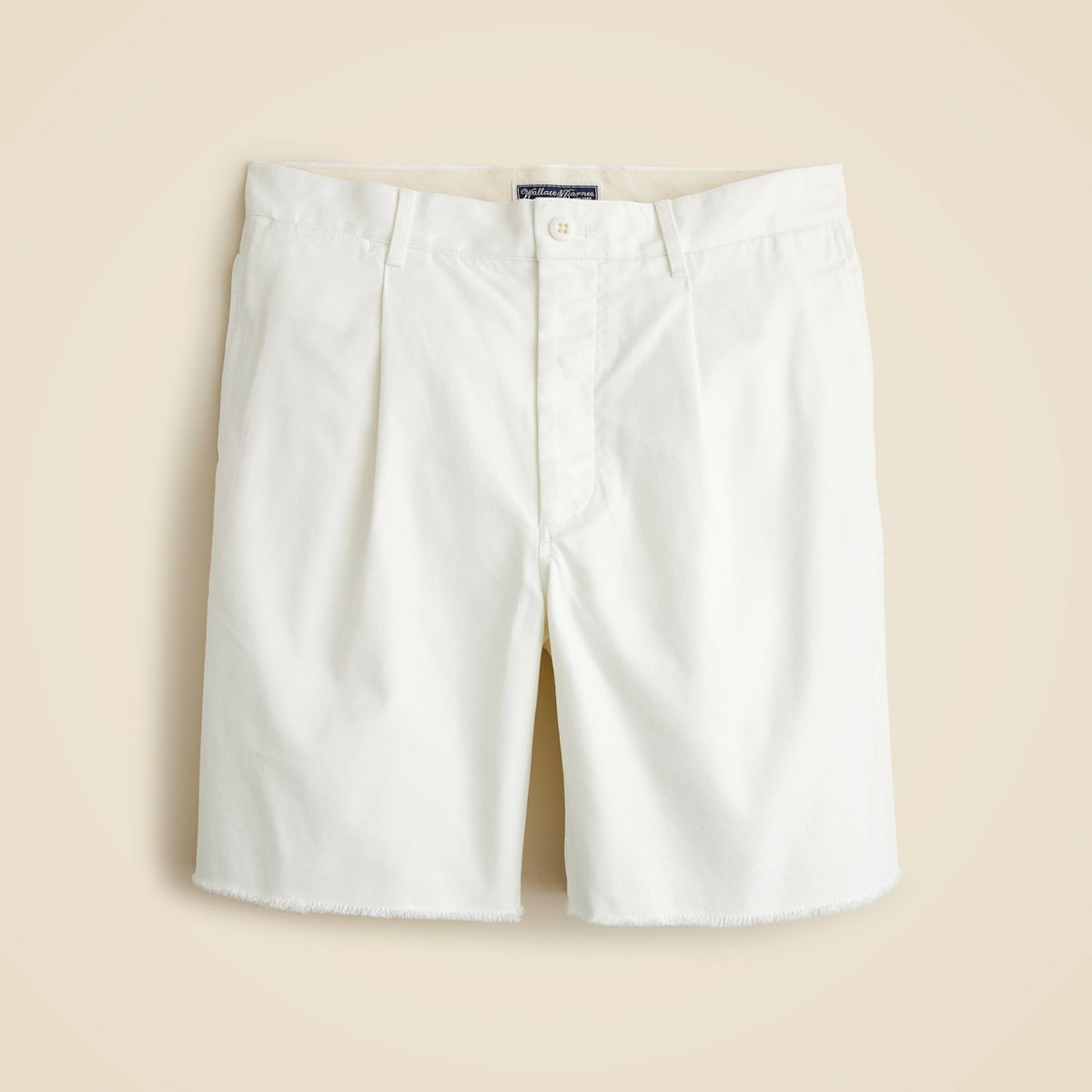 Men Wallace & Barnes 8" pleated cutoff chino short - J.Crew