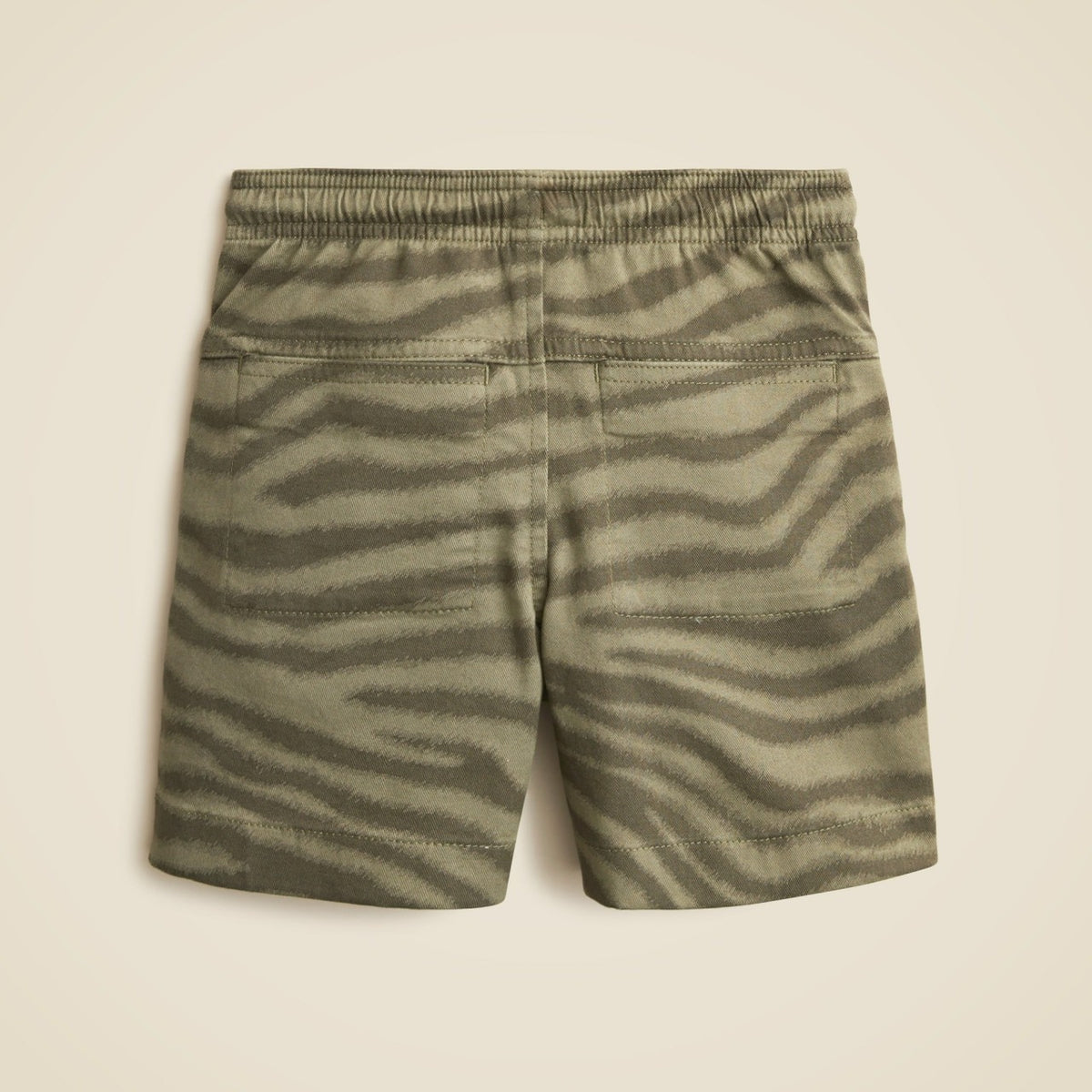 Kids Boys' pull-on short in zebra-print stretch chino - J.Crew