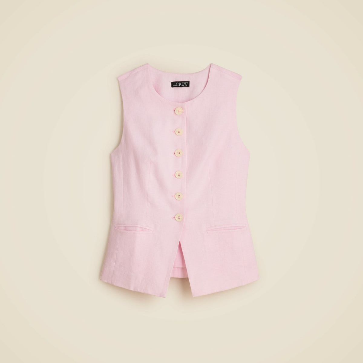 Women Cutaway vest top in linen - J.Crew