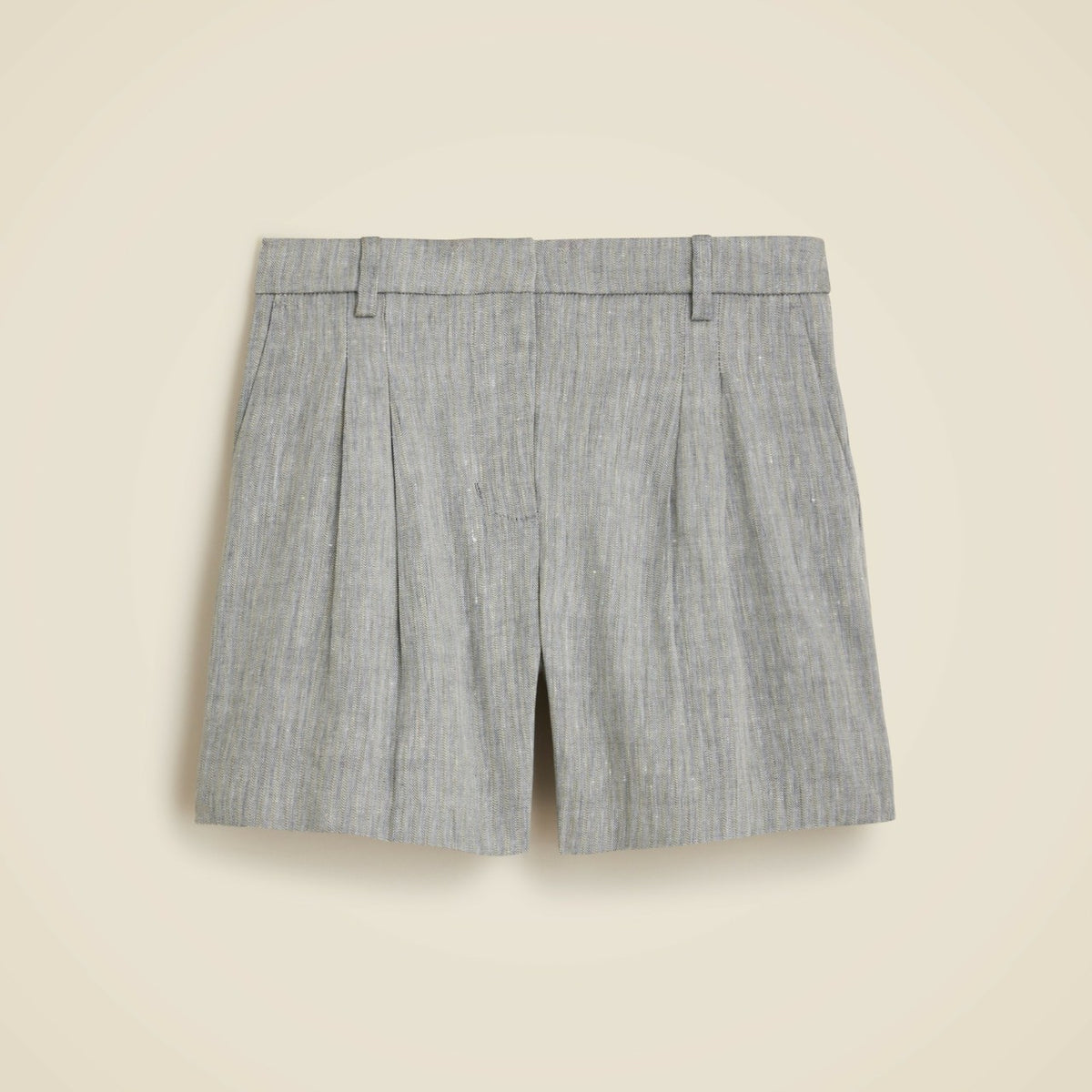 Women Lucia short in herringbone linen blend - J.Crew