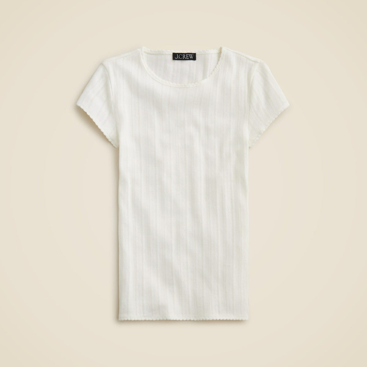 Women Pointelle short-sleeve T-shirt - J.Crew