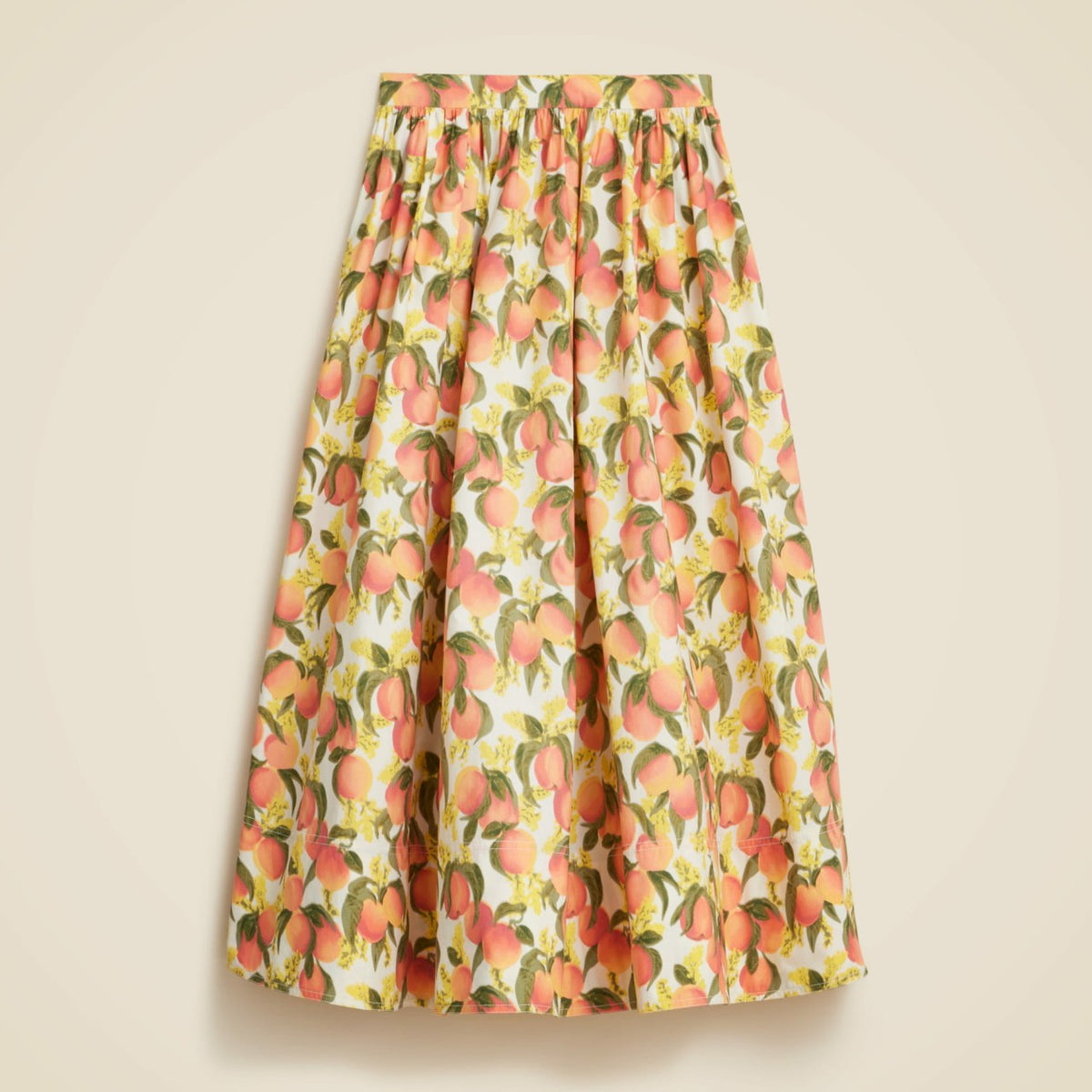 Women A-line maxi skirt in peach print - J.Crew