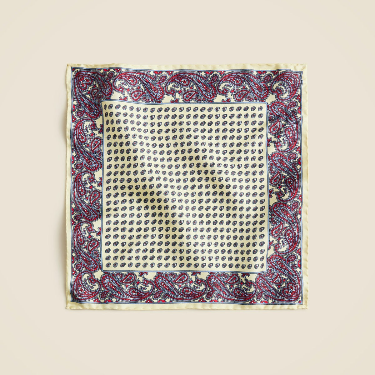 Men Italian silk twill pocket square - J.Crew