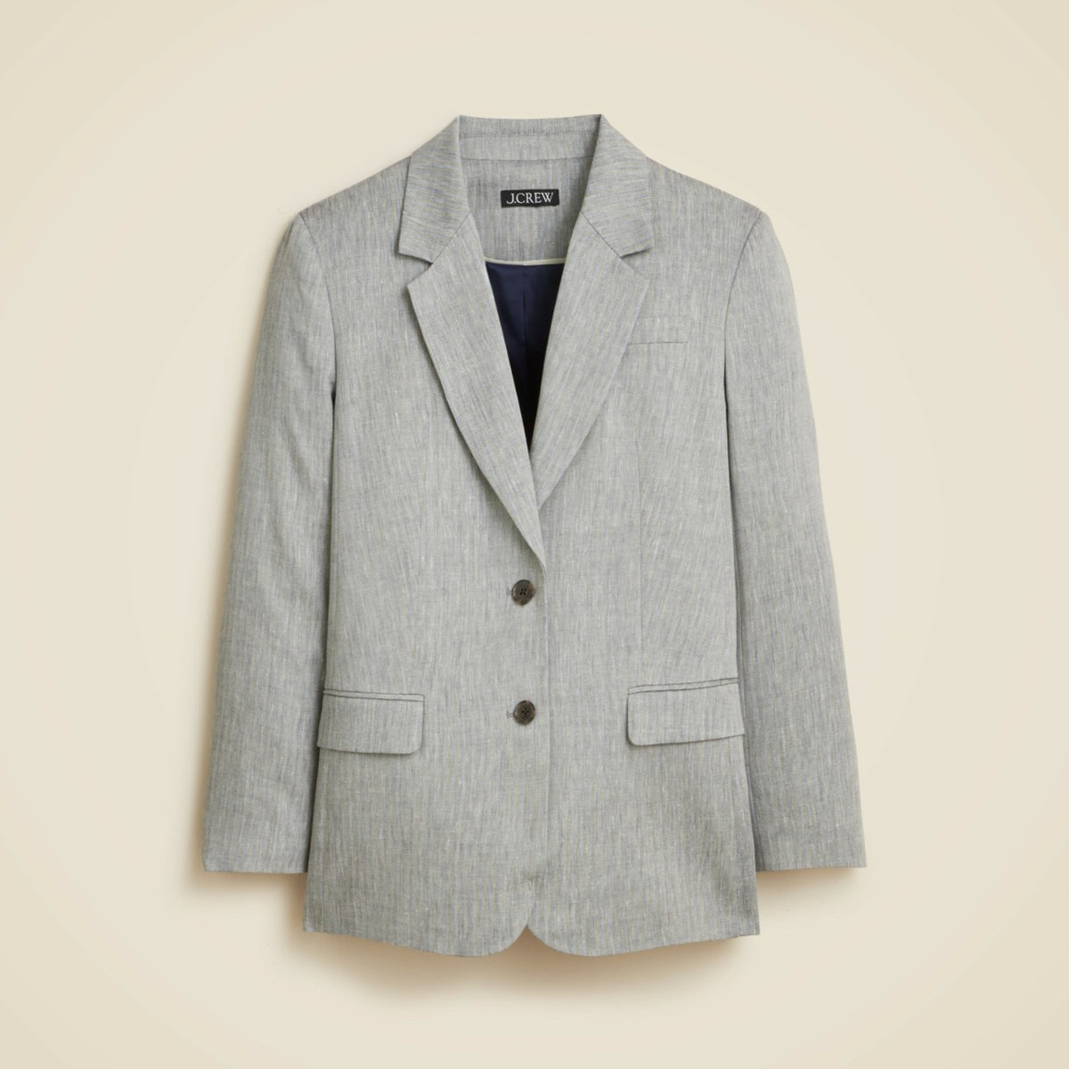Women Classic two-button blazer in herringbone linen blend - J.Crew