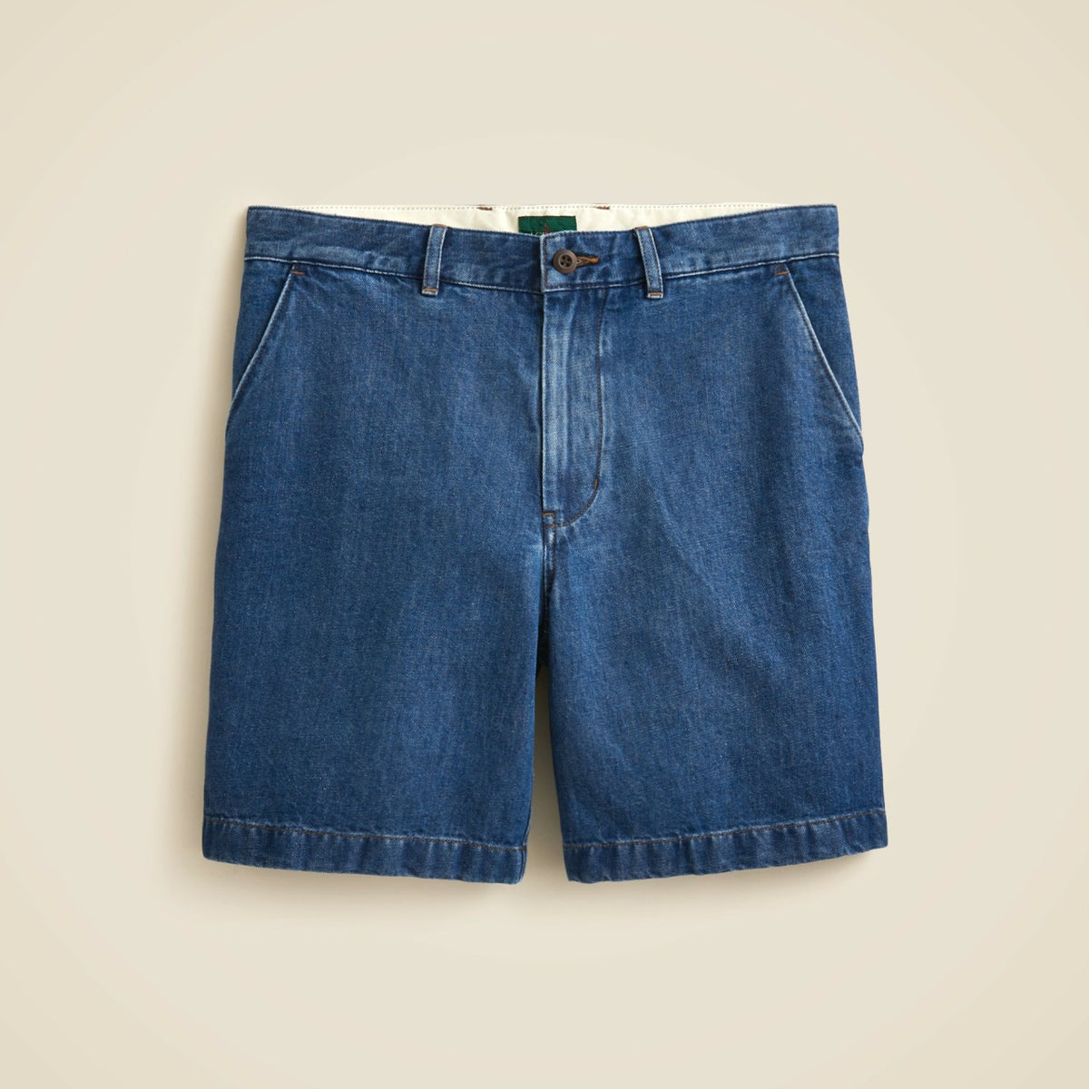 Men 8" Relaxed cotton-linen blend denim short - J.Crew