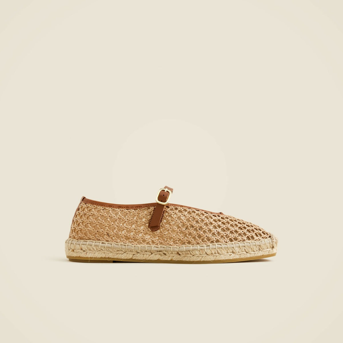 Women Made-in-Spain woven Mary Jane espadrille flats in faux raffia - J.Crew