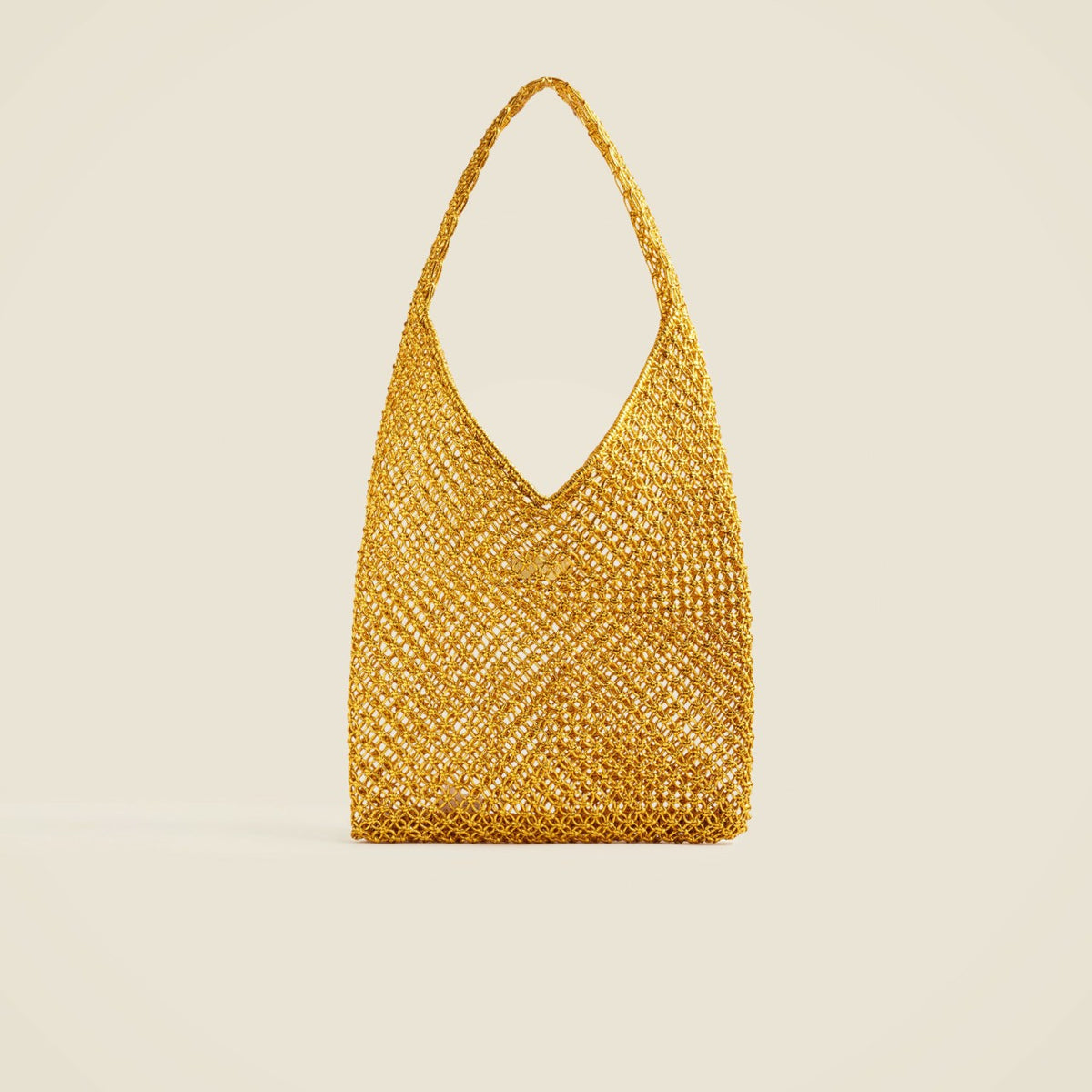 Women Handwoven metallic shoulder tote with Lurex® metallic threads - J.Crew