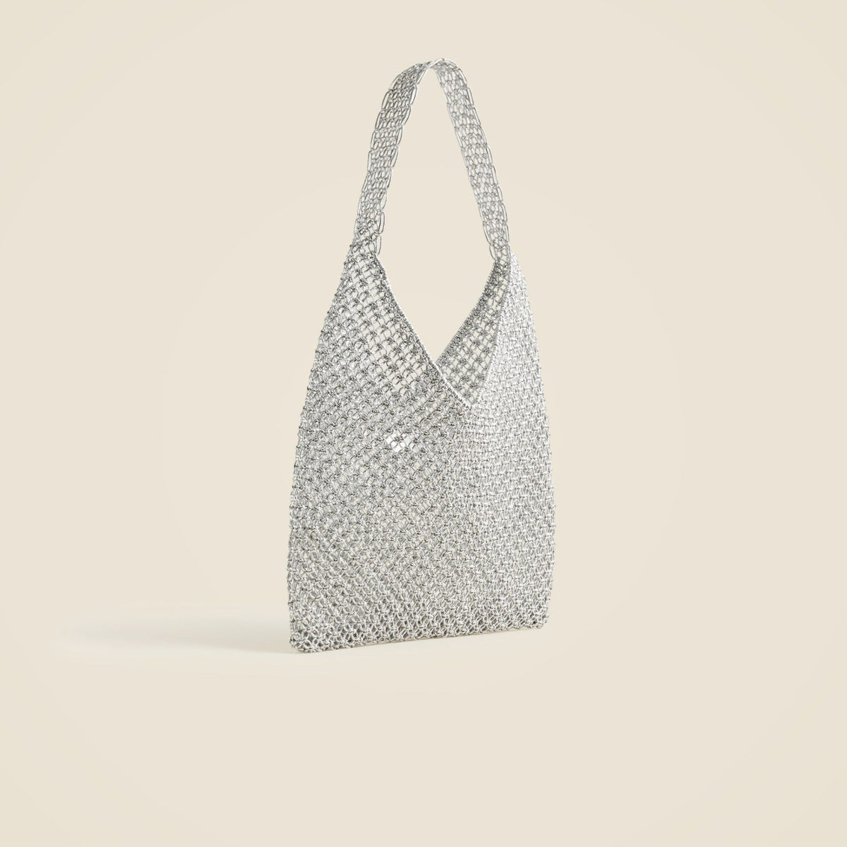 Women Handwoven metallic shoulder tote with Lurex® metallic threads - J.Crew
