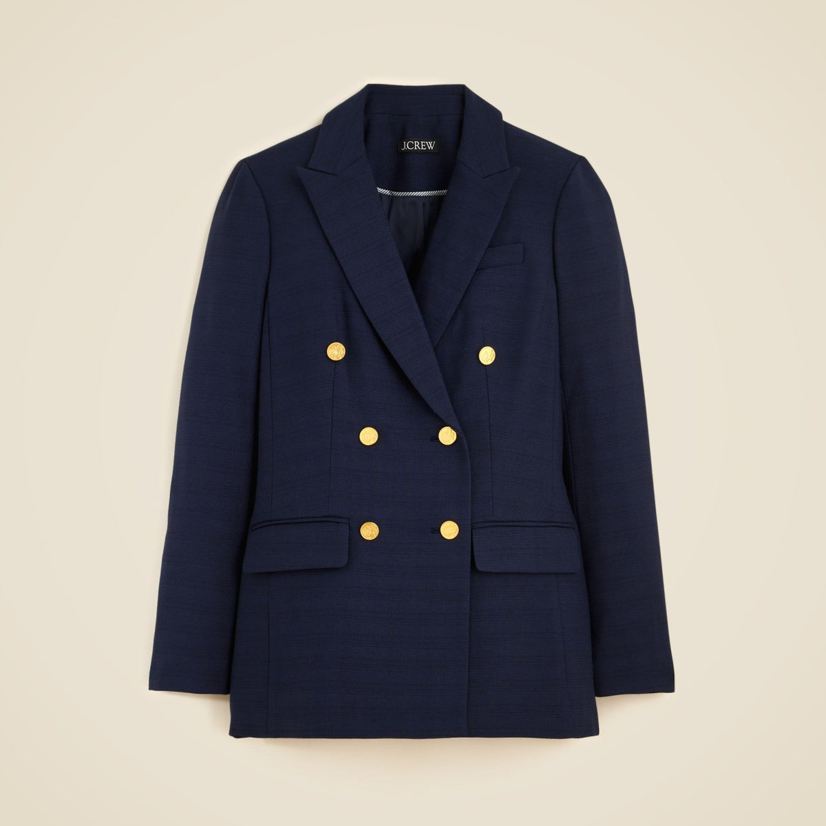 Women Double-breasted blazer in luster canvas - J.Crew