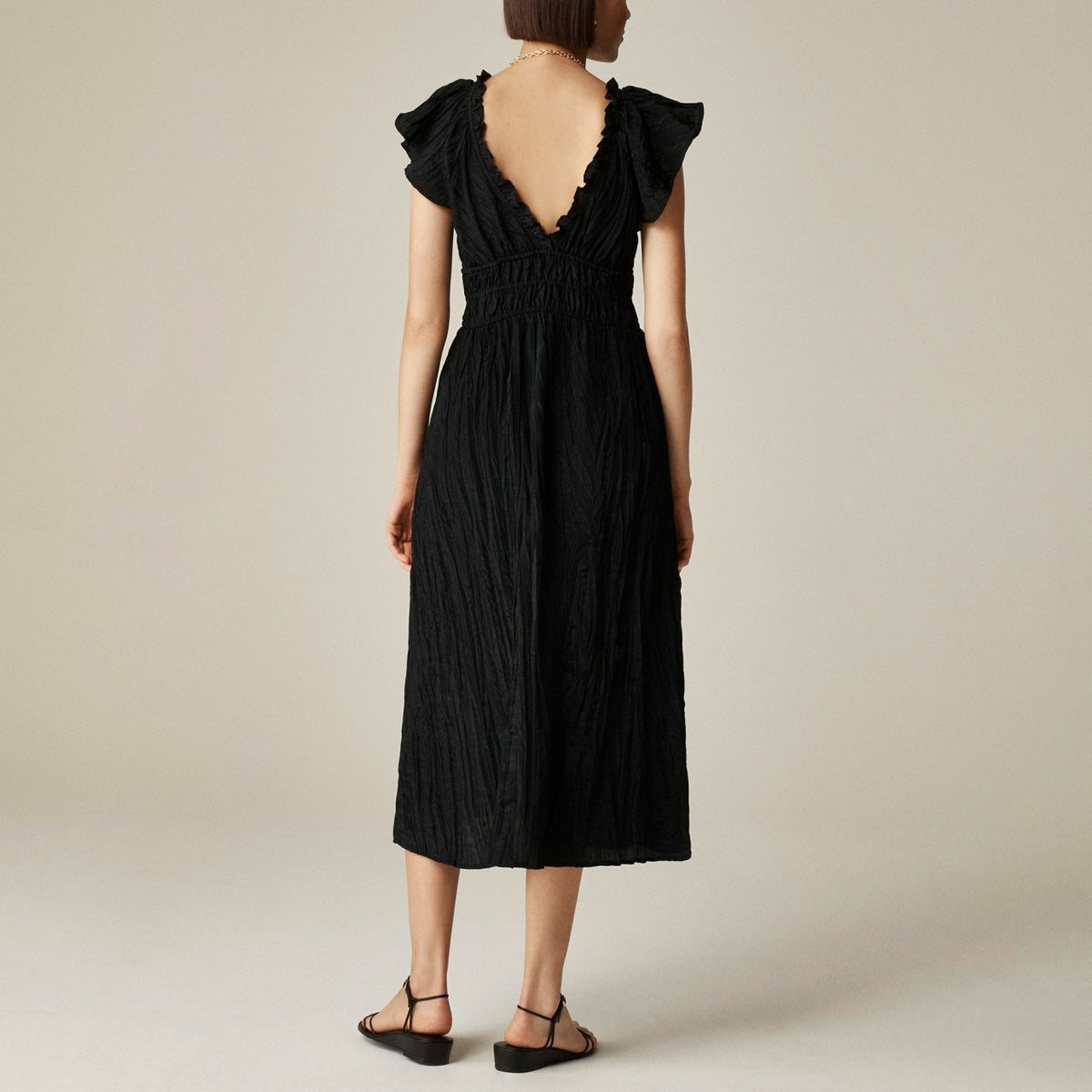 Women Palermo dress in viscose-blend crinkle - J.Crew