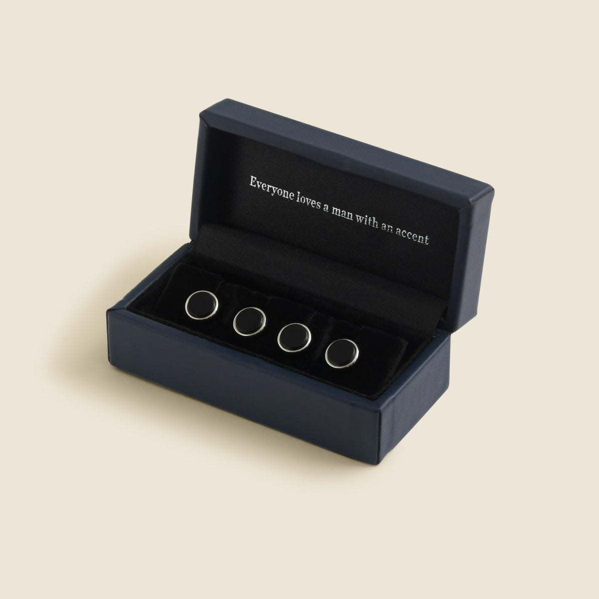 Men Black onyx sterling silver tuxedo studs - J.Crew