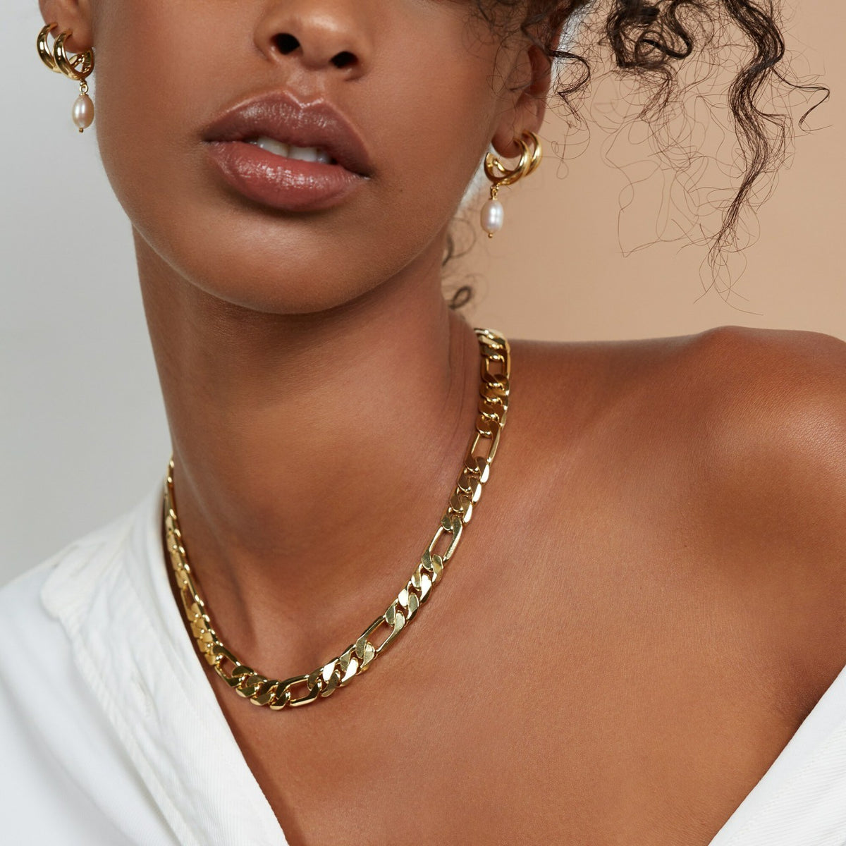 Women Lady Grey large Figaro necklace - J.Crew
