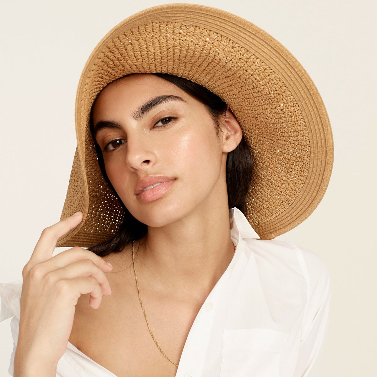 Women Textured summer straw hat - J.Crew