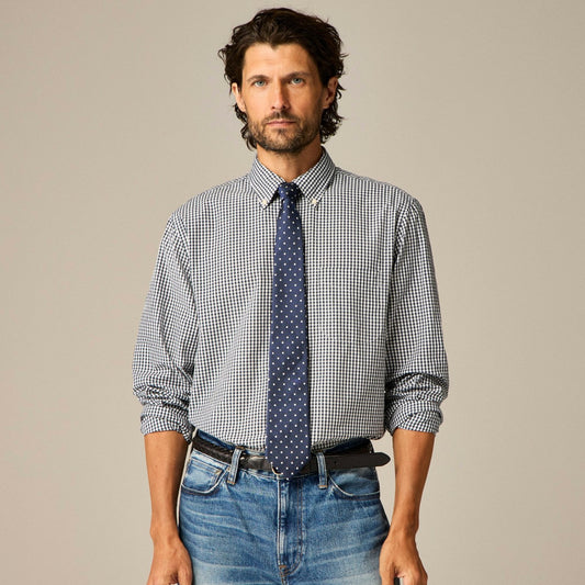 Men Italian silk repp tie in dot - J.Crew