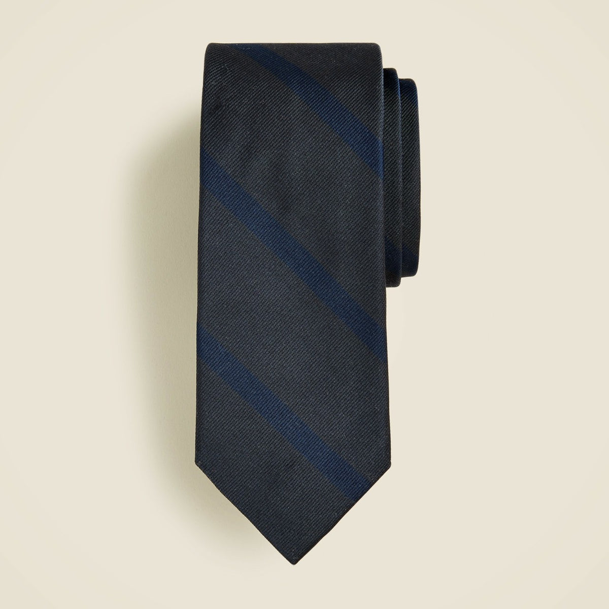 Men English silk tie in diagonal stripe - J.Crew