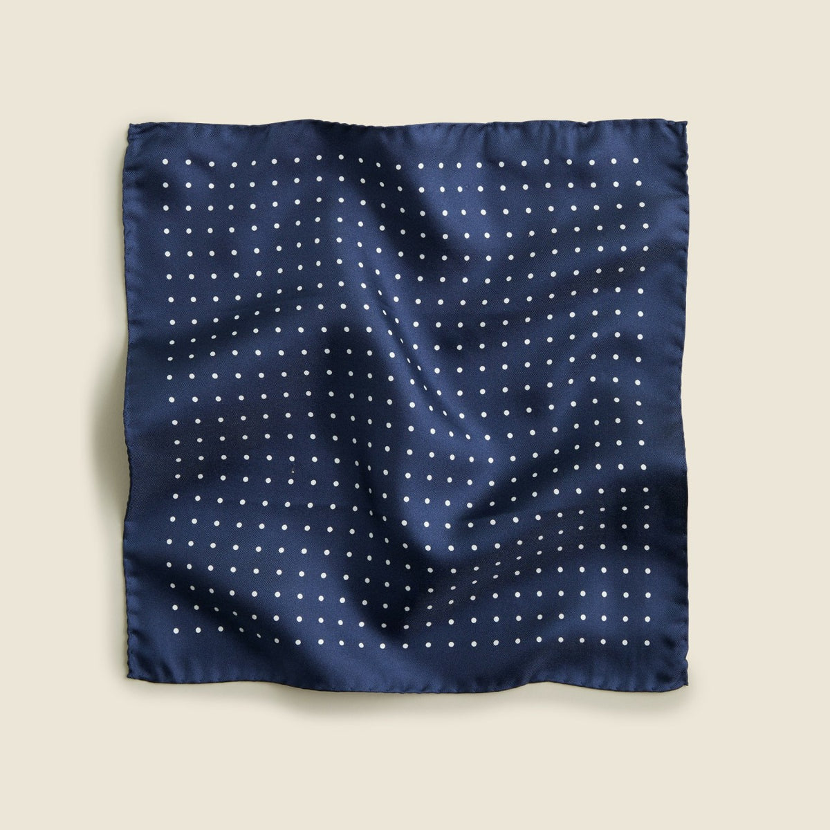 Men Italian silk pocket square in classic dot - J.Crew