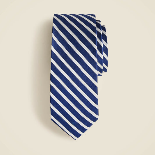 Kids Boys' silk tie in berry stripe - J.Crew